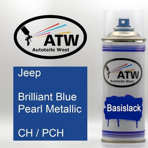 Jeep, Brilliant Blue Pearl Metallic, CH / PCH: 400ml Sprühdose, von ATW Autoteile West.